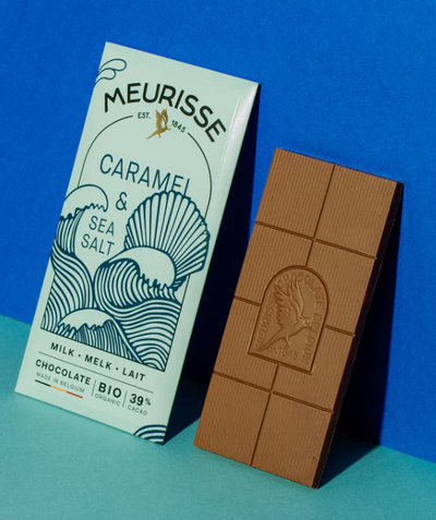 Caramel Sea Salt 39% Cacao Milk Chocolate Bar Food Meurisse  Paper Skyscraper Gift Shop Charlotte