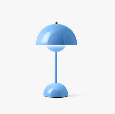 Swim Blue Flowerpot Portable Table Lamp - Verner Panton's Design Home Decor &Tradition  Paper Skyscraper Gift Shop Charlotte