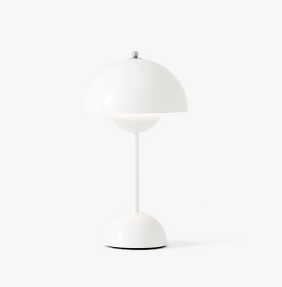 White Flowerpot Portable Table Lamp - Verner Panton's Design Home Decor &Tradition  Paper Skyscraper Gift Shop Charlotte