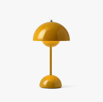Mustard Flowerpot Portable Table Lamp - Verner Panton's Design Home Decor &Tradition  Paper Skyscraper Gift Shop Charlotte