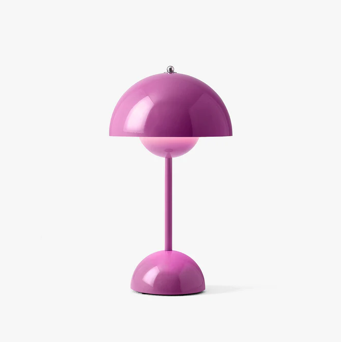 Tangy Pink Flowerpot Portable Table Lamp - Verner Panton&