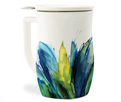 Fiore Steeping Cup With Infuser | Blue Agave Tea Tea Forte  Paper Skyscraper Gift Shop Charlotte
