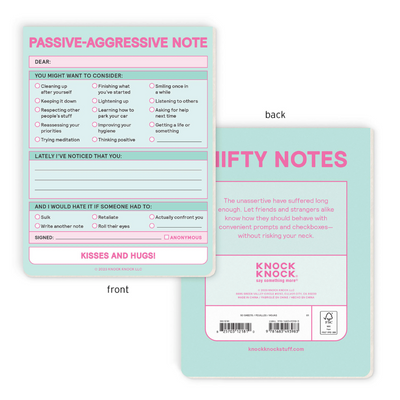 Passive Aggressive Nifty Notepad | Pastel
