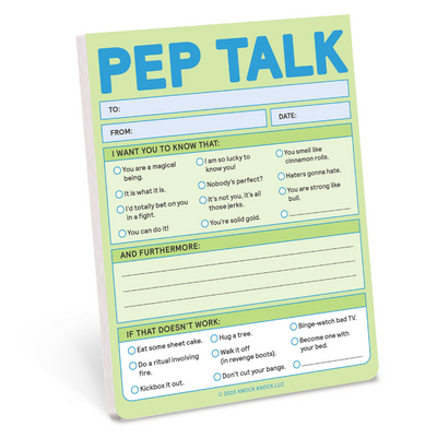 Pep Talk Nifty Note Pad | Pastel Notepads Knock Knock  Paper Skyscraper Gift Shop Charlotte