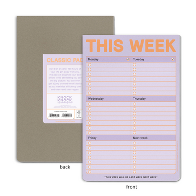 This Week Pad | Pastel Notepads Knock Knock  Paper Skyscraper Gift Shop Charlotte