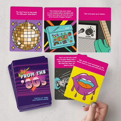 Totally 80's Affirmation Deck Gifts & Novelty Knock Knock  Paper Skyscraper Gift Shop Charlotte