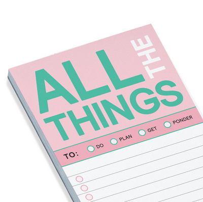 All The Things Make-A-List Pad Notepads Knock Knock  Paper Skyscraper Gift Shop Charlotte