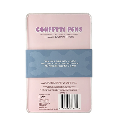 Confetti Pen | Set of 4 Pens NPW  Paper Skyscraper Gift Shop Charlotte