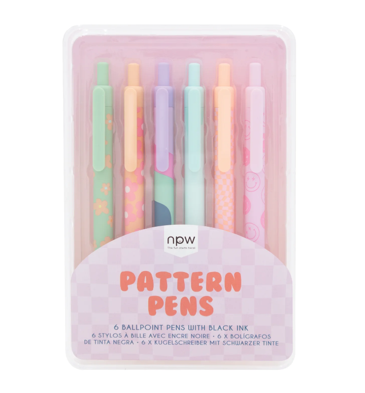 Pattern Pen | Set of 6 Pens NPW  Paper Skyscraper Gift Shop Charlotte