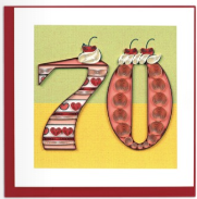 Birthday Milestone Card | 70 Cards Quilling Card Paper Skyscraper Gift Shop Charlotte