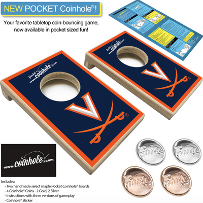 University of Virginia Pocket Coinhole® Games - Adults Coinhole Paper Skyscraper Gift Shop Charlotte