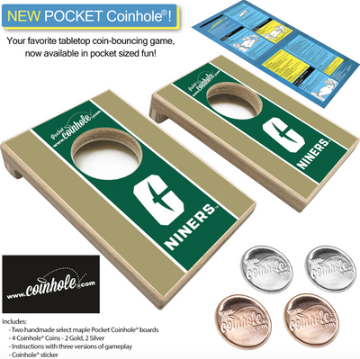 University of North Carolina Charlotte Pocket Coinhole® Games - Adults Coinhole Paper Skyscraper Gift Shop Charlotte