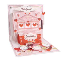 Hearts Jackpot Pop-Up Card | Valentine's Day Cards UWP Luxe Paper Skyscraper Gift Shop Charlotte