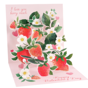 Love You Berry Much Pop-Up Card | Valentine's Day Cards UWP Luxe Paper Skyscraper Gift Shop Charlotte