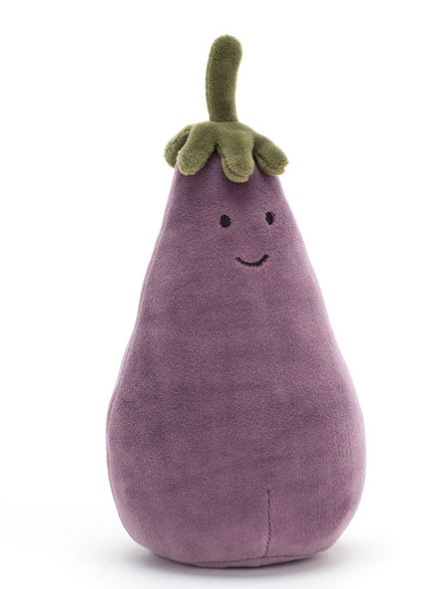 Vivacious Vegetable Aubergine (Eggplant) Kids Toys- Stuffed Animals Jellycat Paper Skyscraper Gift Shop Charlotte