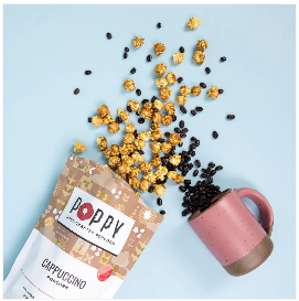 Cappuccino Popcorn Food - Snacks Poppy Hand-Crafted Popcorn Paper Skyscraper Gift Shop Charlotte