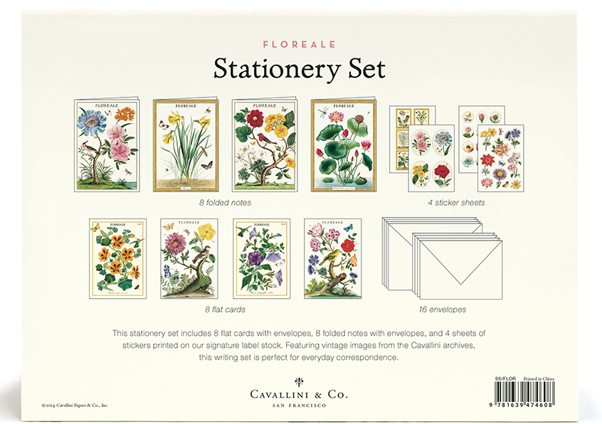 Floreale Stationary Set Boxed Cards Cavallini Papers & Co., Inc. Paper Skyscraper Gift Shop Charlotte
