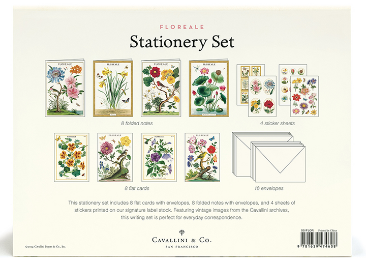 Floreale Stationary Set Boxed Cards Cavallini Papers & Co., Inc. Paper Skyscraper Gift Shop Charlotte