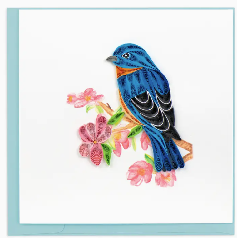 Bluebird On Flower Branch Greeting Card Cards Quilling Card Paper Skyscraper Gift Shop Charlotte
