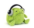 Ricky Rain Frog | Headphones Stuffed Animals Jellycat Paper Skyscraper Gift Shop Charlotte