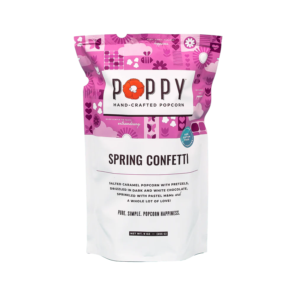 Spring Confetti Popcorn Local Food Poppy Hand-Crafted Popcorn Paper Skyscraper Gift Shop Charlotte