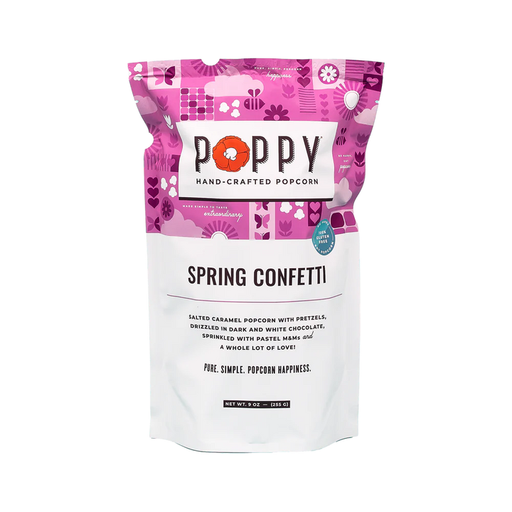 Spring Confetti Popcorn Local Food Poppy Hand-Crafted Popcorn Paper Skyscraper Gift Shop Charlotte