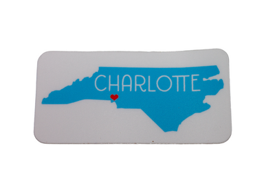 State Love Charlotte Vinyl Sticker Stickers Rock Scissor Paper  Paper Skyscraper Gift Shop Charlotte