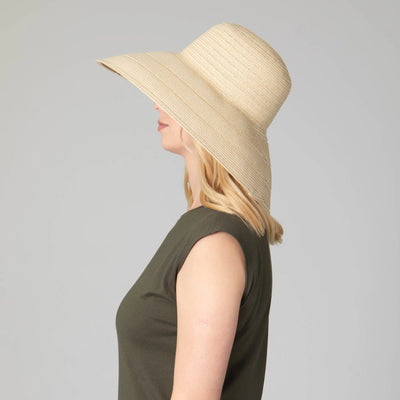 Natural Newport Women's 6-Way Round Crown Sun Hat Hats San Diego Hat Company  Paper Skyscraper Gift Shop Charlotte