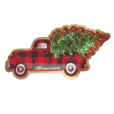 TRUCK PLATE HOLIDAY BUFFALO CHECK/8PK Holiday Sophistiplate  Paper Skyscraper Gift Shop Charlotte