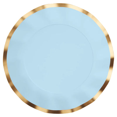 WAVY DINNER PLATE EVERYDAY SKY BLUE/8CT Holiday Sophistiplate  Paper Skyscraper Gift Shop Charlotte