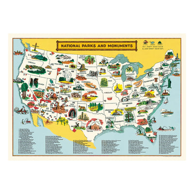 Cavallini | National Parks Map Poster Kit  Cavallini Papers & Co., Inc.  Paper Skyscraper Gift Shop Charlotte