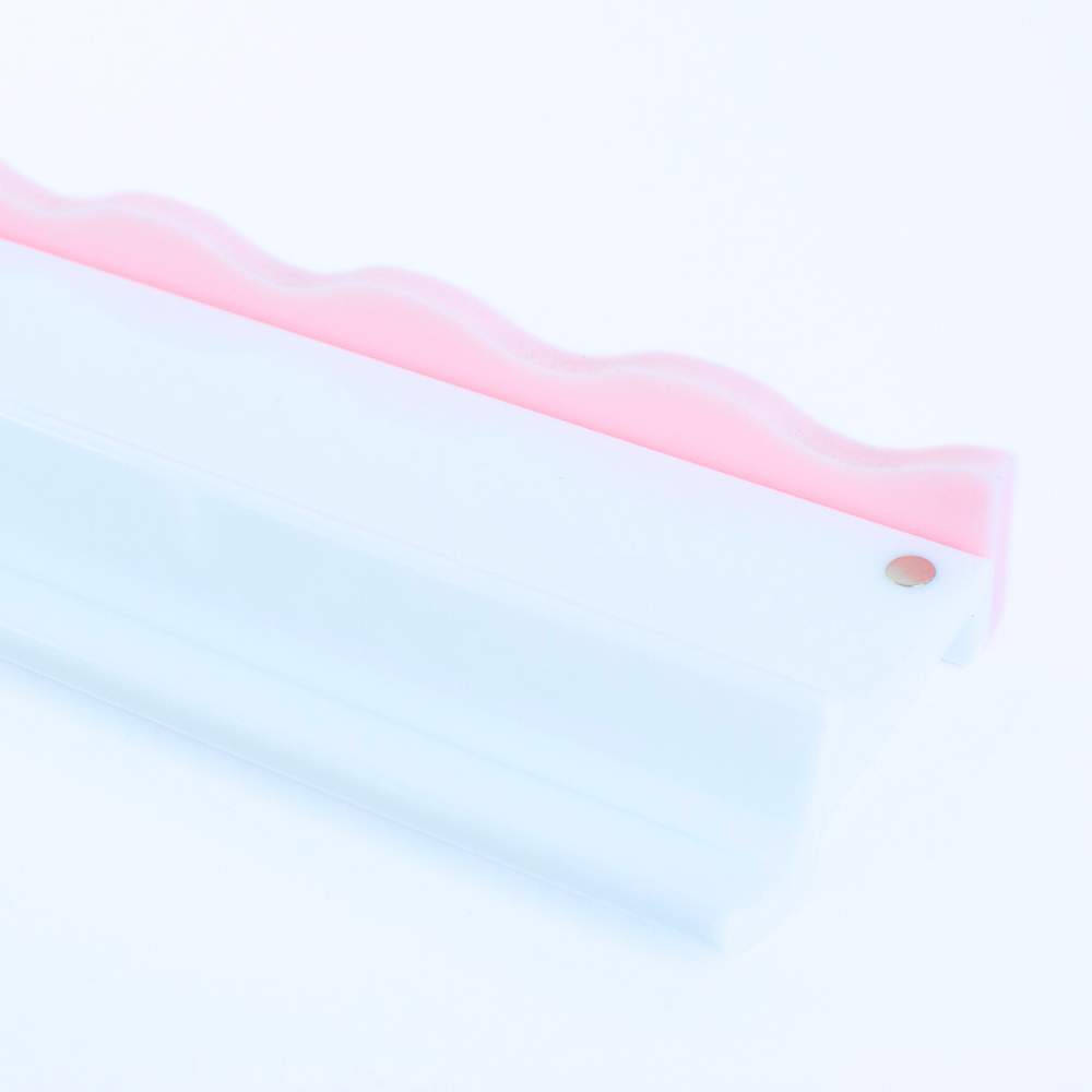 MAHJONG RACK PUSHERS - MAGNETIC  |  Premium Acrylic  |  Set of 4: Transparent-Wavy-Bright Green
