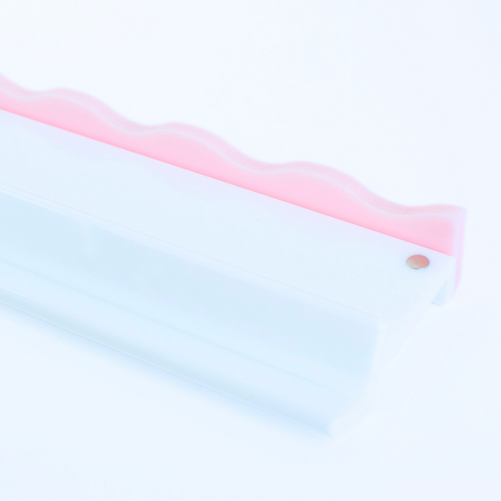 MAHJONG RACK PUSHERS - MAGNETIC  |  Premium Acrylic  |  Set of 4: Transparent-Wavy-Bright Green