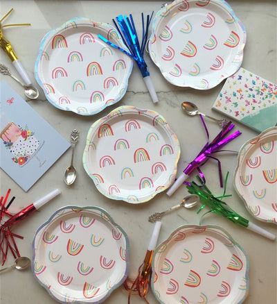 Rainbows Paper Party Plate Partyware Party Partners  Paper Skyscraper Gift Shop Charlotte