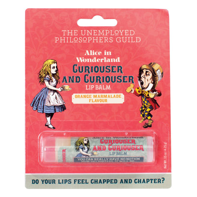 Lip Balm | Alice In Wonderland Curiouser and Curiouser Lip Balm Unemployed Philosophers Guild  Paper Skyscraper Gift Shop Charlotte