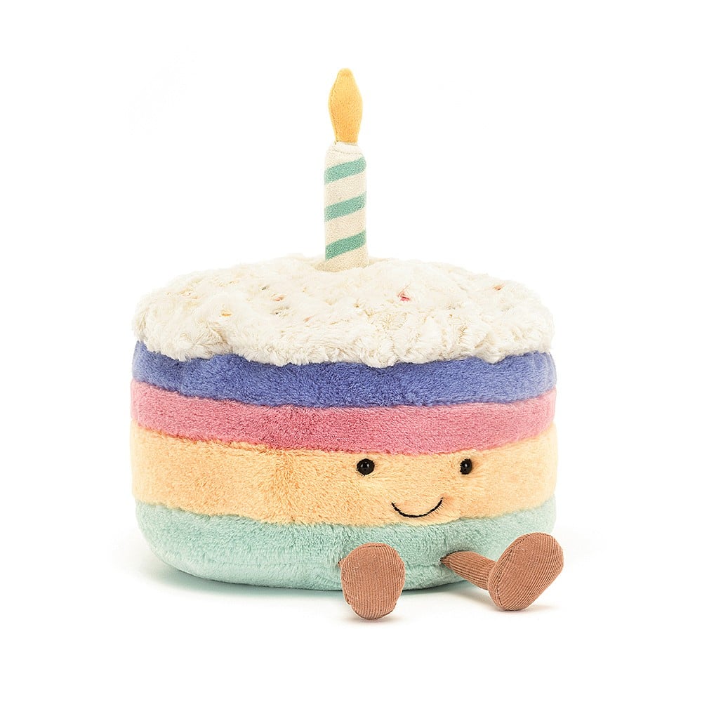 Amusables Rainbow Birthday Cake | Large Jellycat Paper Skyscraper Gift Shop Charlotte