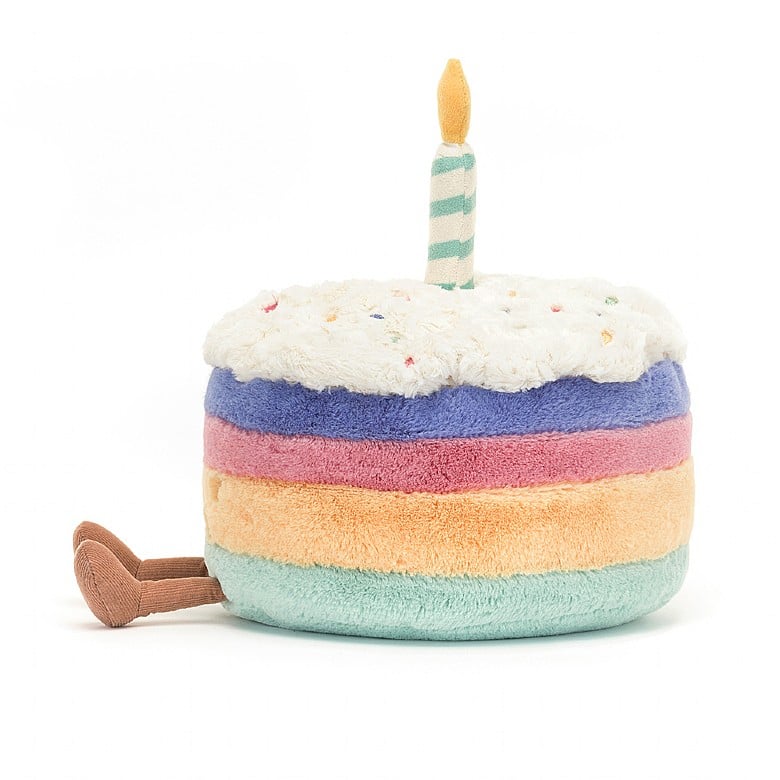 Amusables Rainbow Birthday Cake | Large Jellycat Paper Skyscraper Gift Shop Charlotte