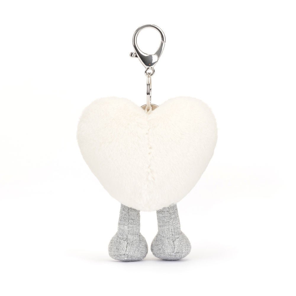 Amuseables Cream Heart Bag Charm  Jellycat  Paper Skyscraper Gift Shop Charlotte