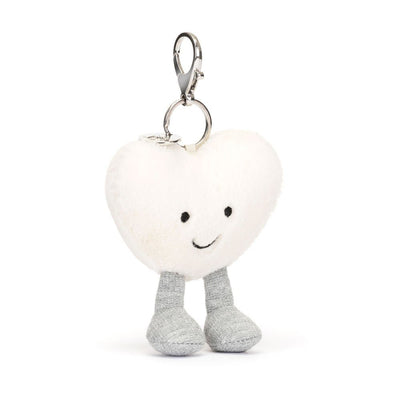 Amuseables Cream Heart Bag Charm  Jellycat  Paper Skyscraper Gift Shop Charlotte
