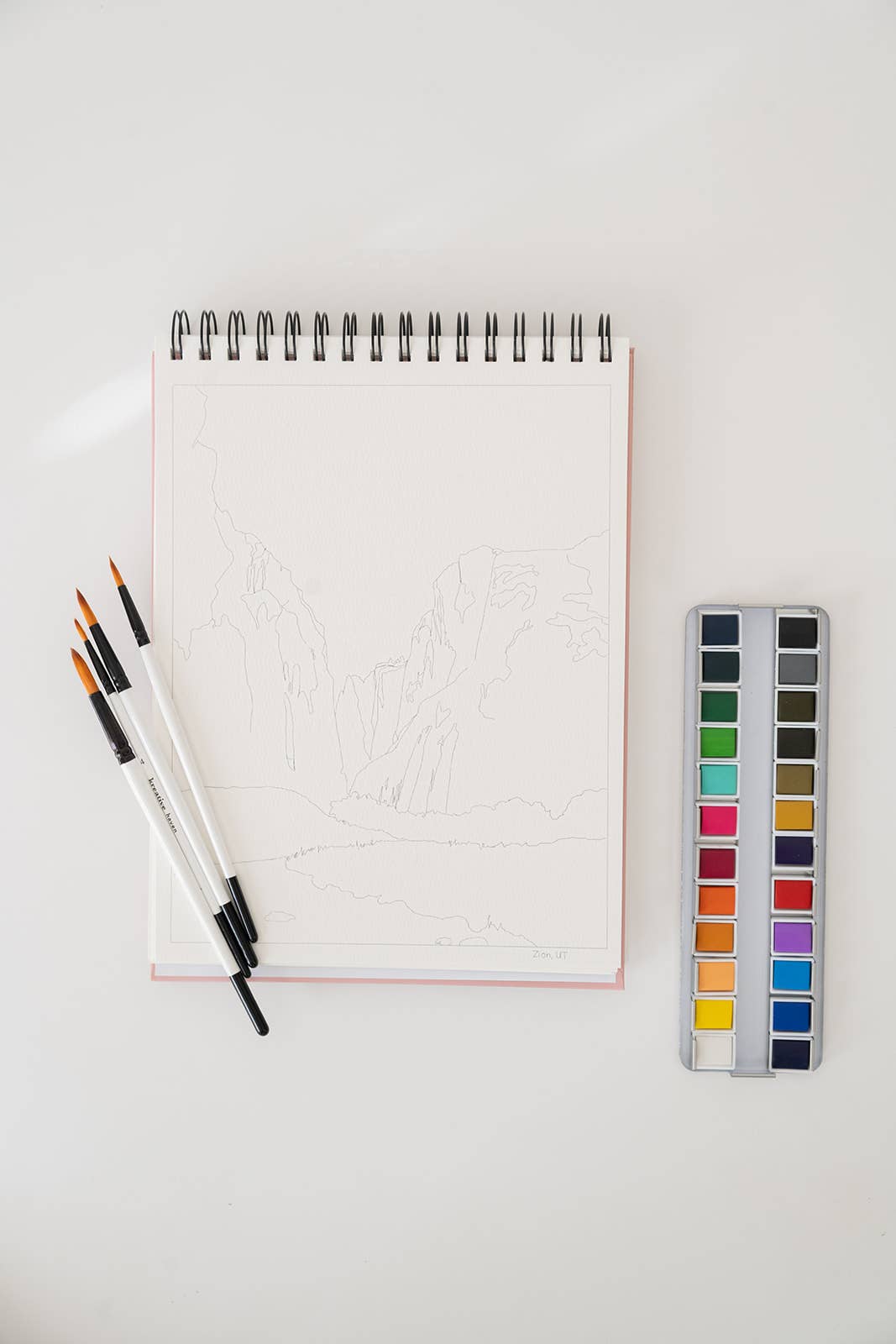 National Parks Watercoloring Book-Outlines w/Video Tutorials
