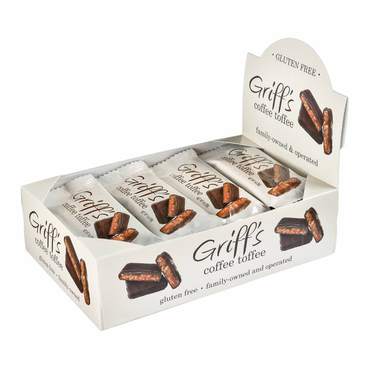 Griff's Coffee Toffee Dark Chocolate Toffee | 1oz Candy & Chocolate Griff's Toffee Paper Skyscraper Gift Shop Charlotte