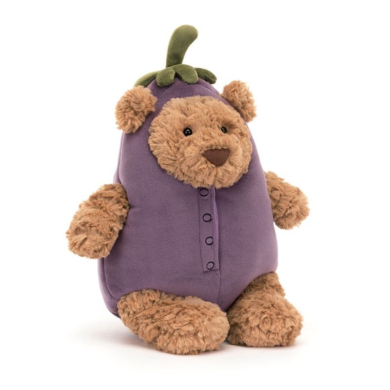 Bartholomew Bear Eggplant Stuffed Animals Jellycat  Paper Skyscraper Gift Shop Charlotte