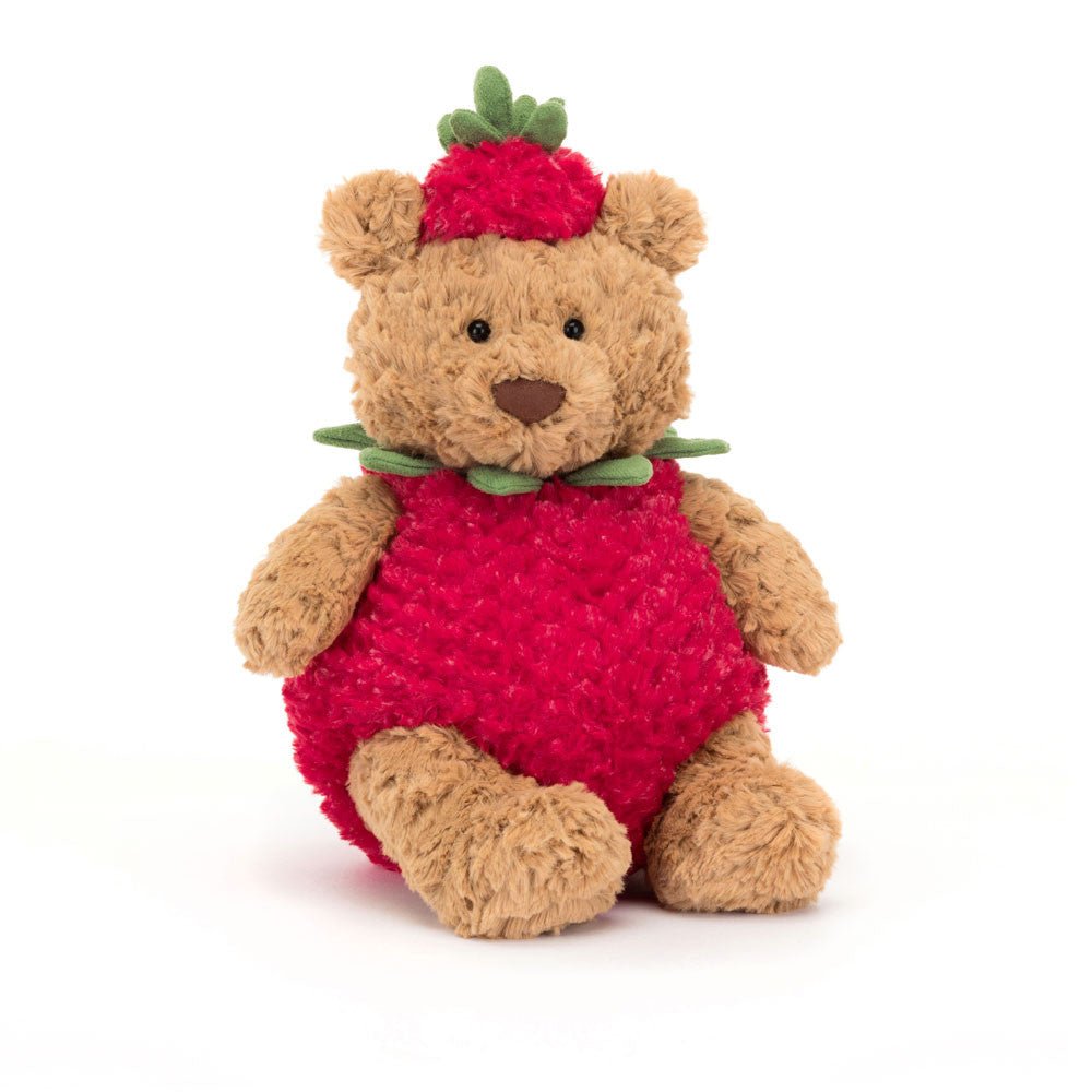 Bartholomew Bear Strawberry Stuffed Animals Jellycat  Paper Skyscraper Gift Shop Charlotte