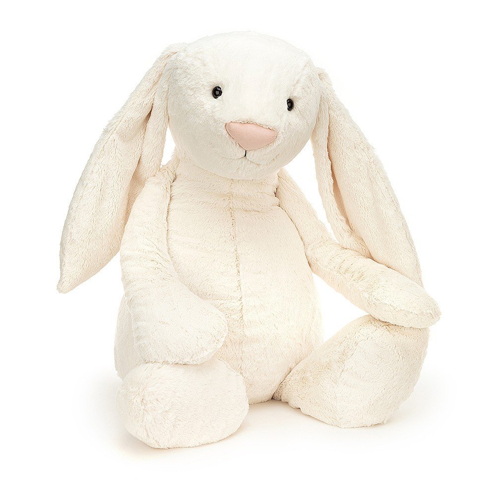 Bashful Cream Bunny - Huge Stuffed Animals Jellycat  Paper Skyscraper Gift Shop Charlotte