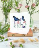 Birthday Flowers & Blue Butterflies Card Cards Quilling Card  Paper Skyscraper Gift Shop Charlotte