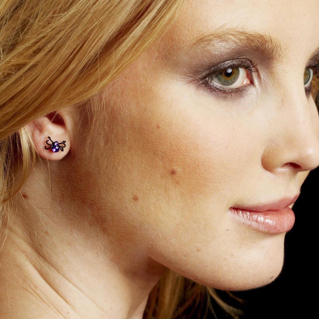 Black Widow Crystal | Earrings Apparel & Accessories - Jewelry Two's Company Paper Skyscraper Gift Shop Charlotte
