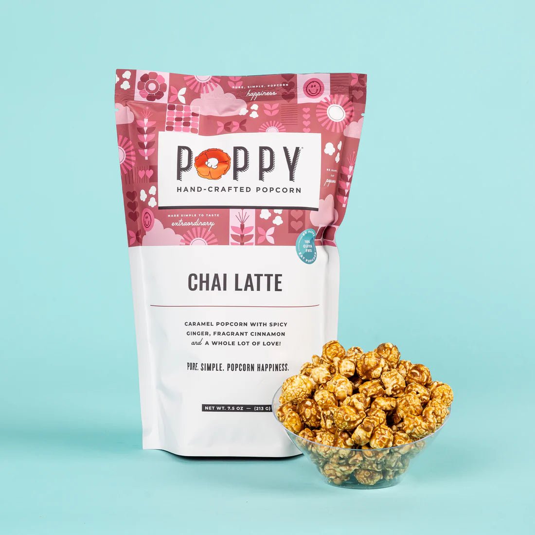 Chai Latte Popcorn Food Poppy Hand-Crafted Popcorn Paper Skyscraper Gift Shop Charlotte