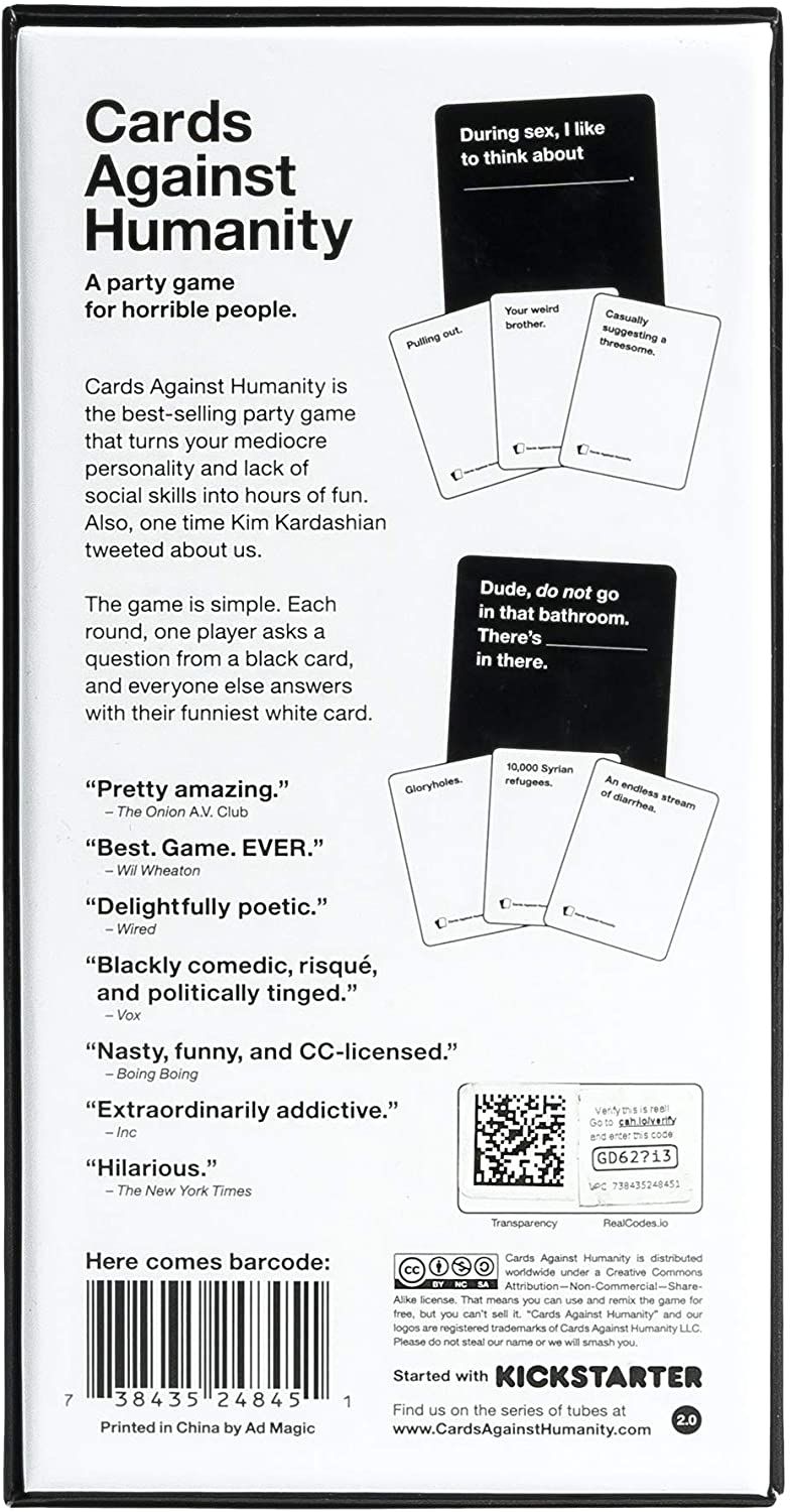 Cards Against Humanity | Original Card Game Games - Adults Breaking Games Paper Skyscraper Gift Shop Charlotte