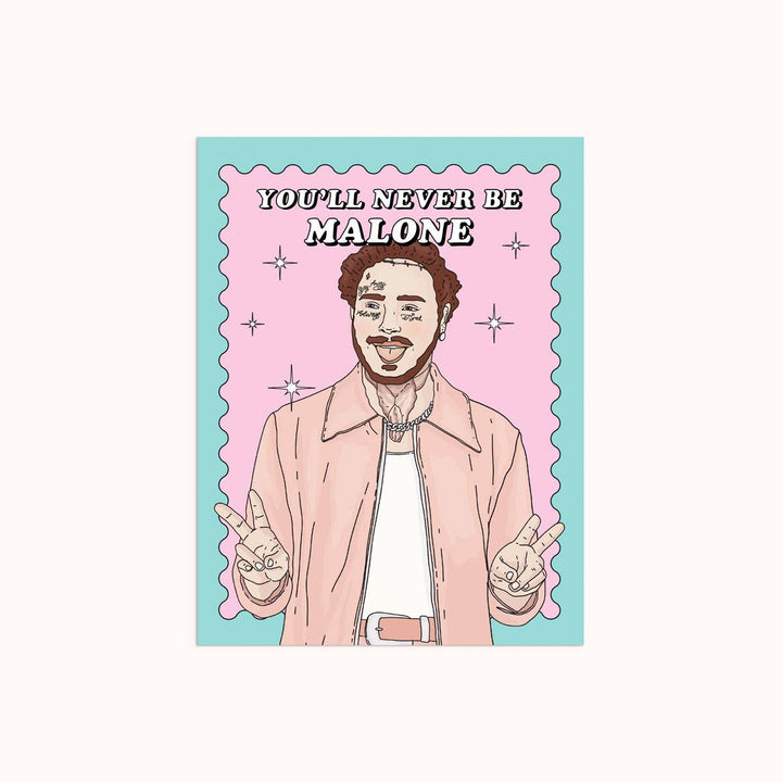 Never Be (Post) Malone | Valentine's Day Cards Party Mountain Paper co.  Paper Skyscraper Gift Shop Charlotte