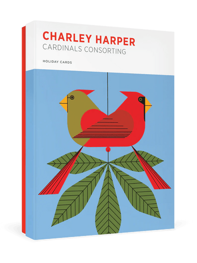 Charley Harper: Cardinals Consorting Holiday Cards Boxed Holiday Cards Pomegranate  Paper Skyscraper Gift Shop Charlotte